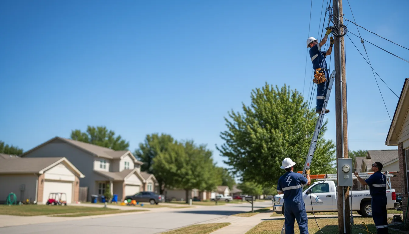 Residential electrician providing installation services in Wheeling, MO
